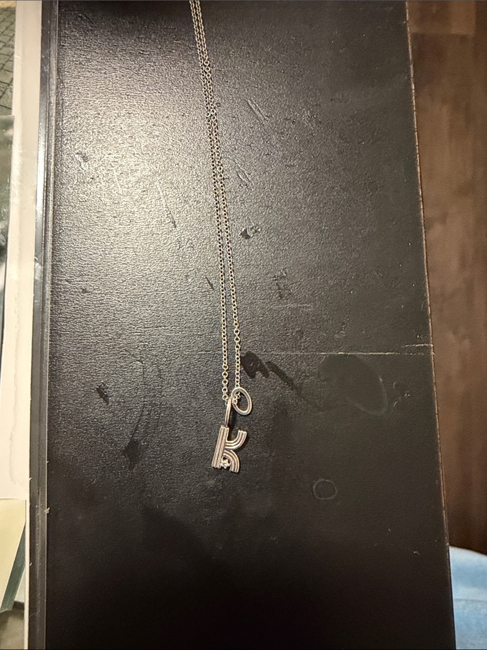 Adina Reyter Sterling Initial 'K' Pendant Necklace in Silver - Picture 3 of 4